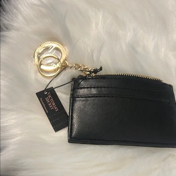 Victoria's Secret Black Card Holder with Gold Keychain - Picture 6 of 10